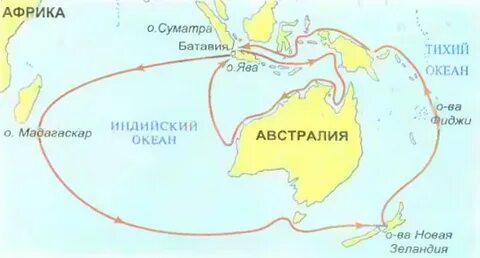 Какие течения помогли англичанам добраться до австралии