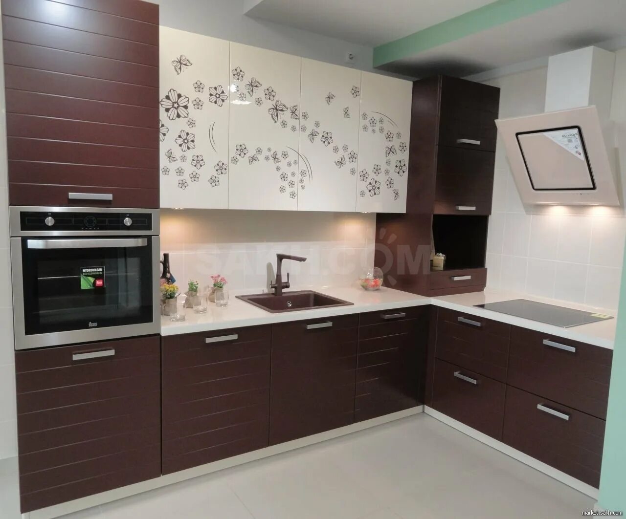 Кухня коричневая 05 заказать недорого в Москве - 1Кухонный