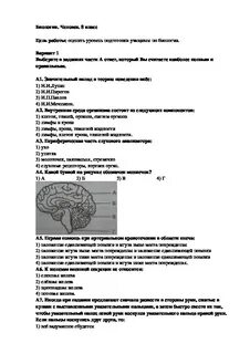 Контрольный срез 8 класс