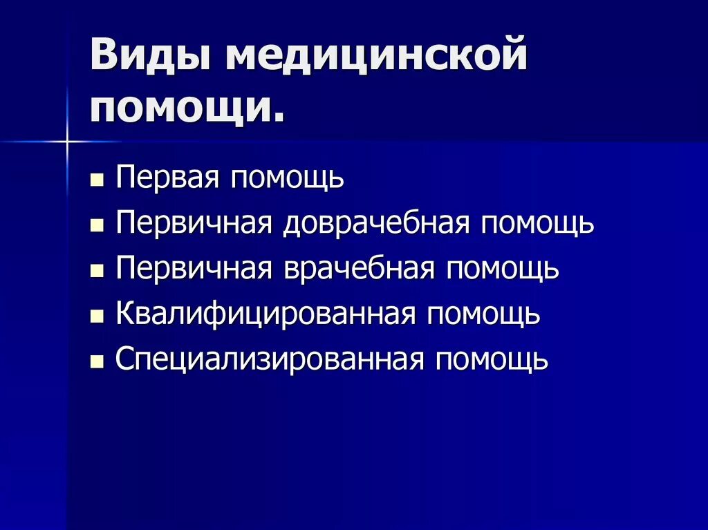 Дайте определение медицинской помощи. Виды медицинской помощи. Первичная врачебная помощь. Первая медицинская помощь специализированная. Виды помощи первичная специализированная.