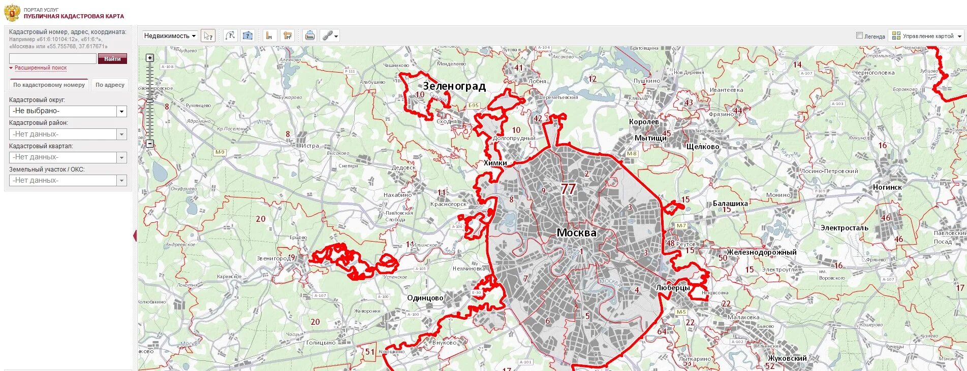 Кадастровая карта посад