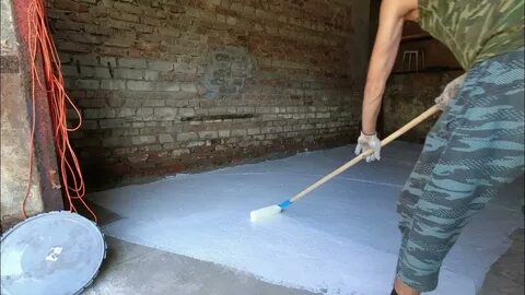 Пылит бетонный пол в гараже