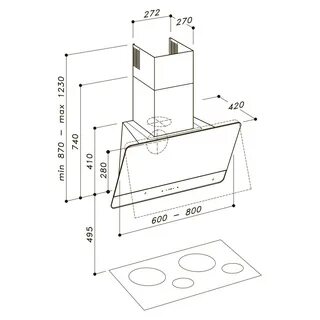 Высота вытяжки от газовой плиты на кухне