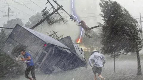 The storm destroy the