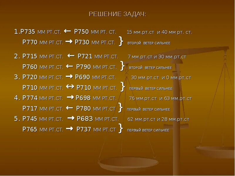 Решение задач по теме атмосфера