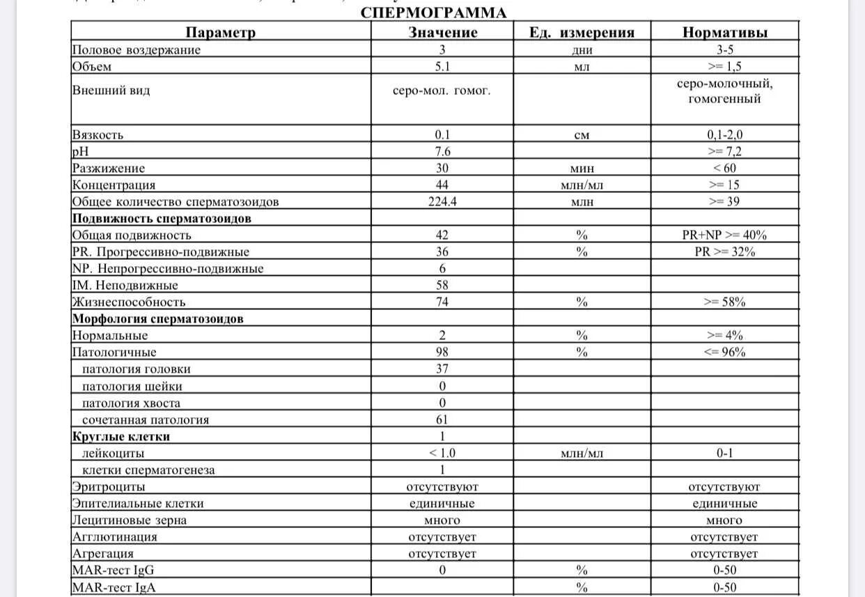 Подготовка к спермограмме