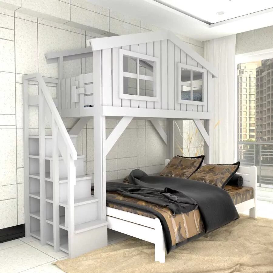 Кровать дом взрослая. Кровать чердак двухспалка. Двухэтажная двуспальная кровать. Двухэтажная кровать для взрослых. Двухъярусная кровать с двуспальной кроватью.