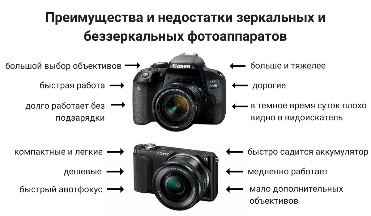 Сколько купить начинающему. Беззеркальный цифровой фотоаппарат. Различия устройства компактной и зеркальной камер. Отличие зеркального фотоаппарата от цифрового. Типы камер фотоаппаратов цифровая и.
