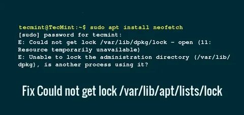 Could not get lock