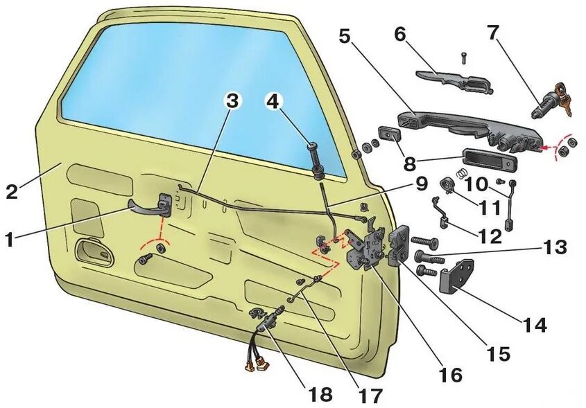 Правая дверь ваз 2115. Механизм дверной ручки ВАЗ 2114. Замок передней двери ВАЗ 2115. Тяга дверного замка на ВАЗ 2115. Дверной замок ВАЗ 2115.
