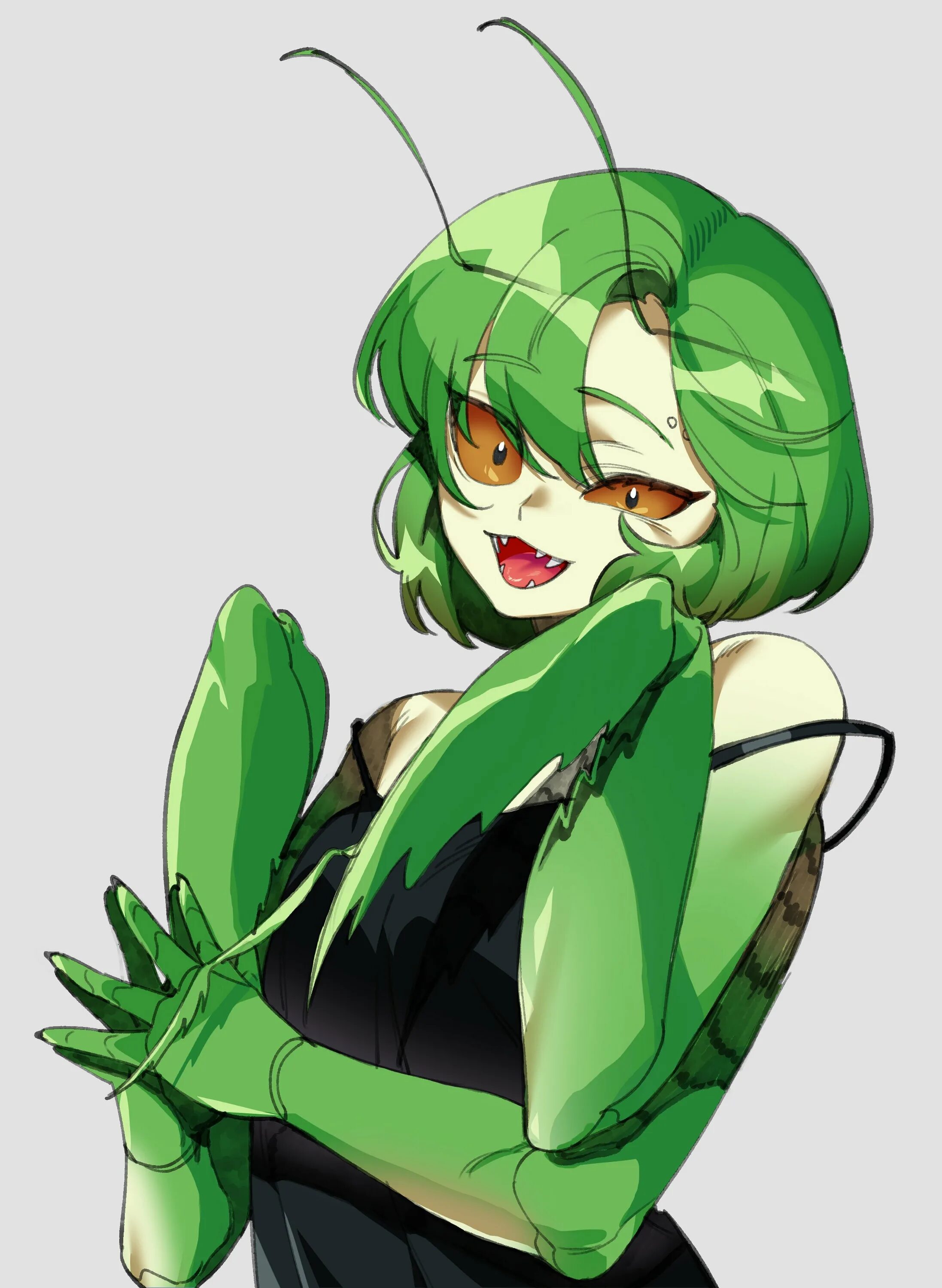 Plant girls insect invasion. Богомол Monster girl Insectoid. Monster girl Мантис.