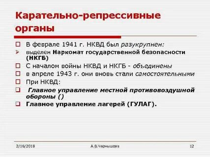 Органы репрессии