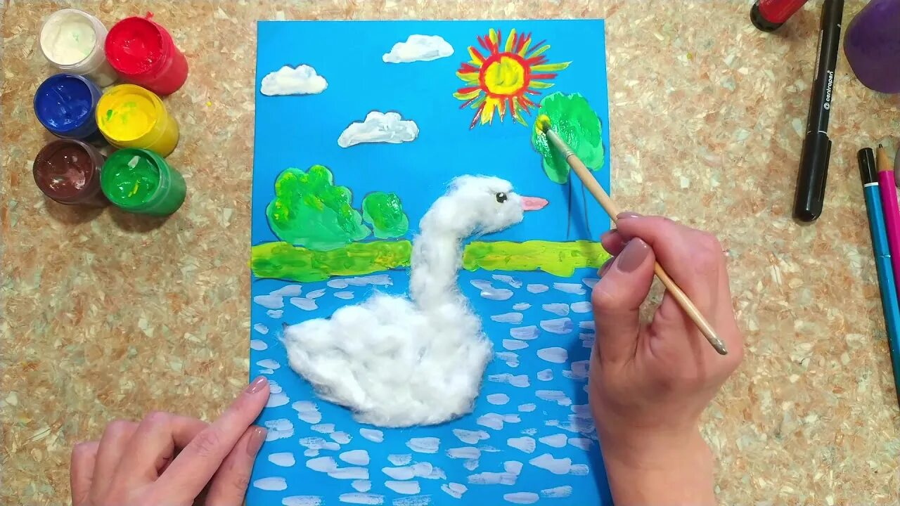 Поделки из ваты 3 класс. Аппликация из ваты. аппликация с ватой. поделки из ваты для детей. аппликация из ваты для детей.
