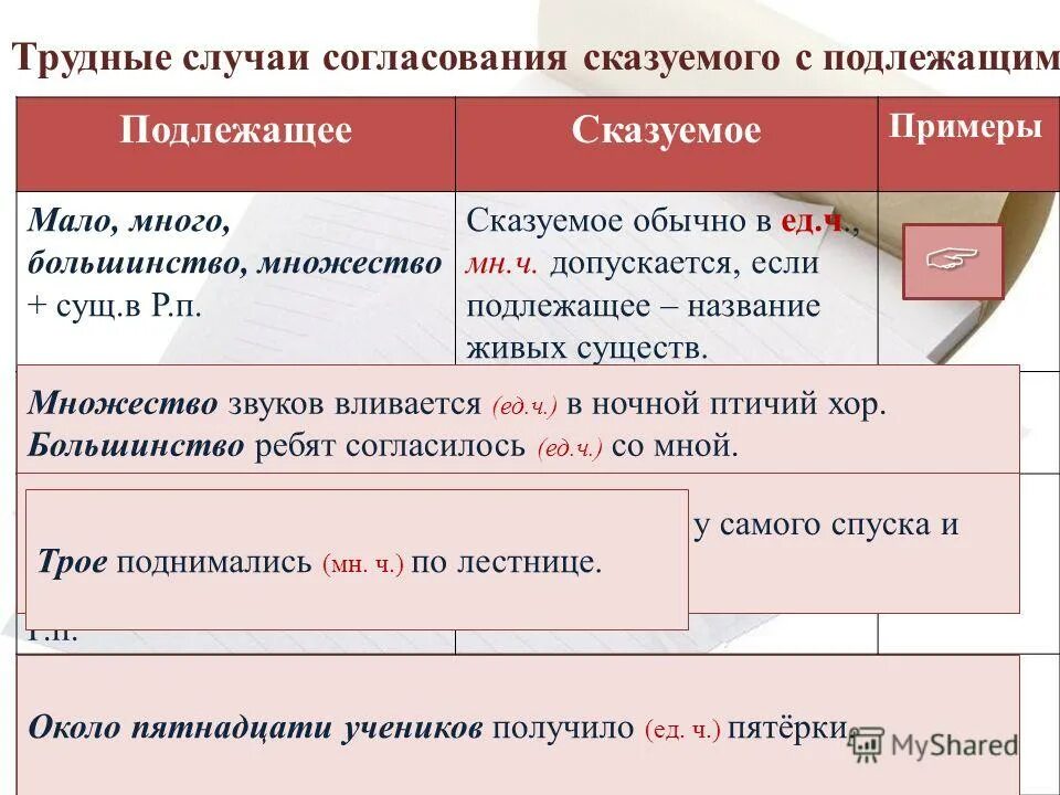 Трудные случаи в словах