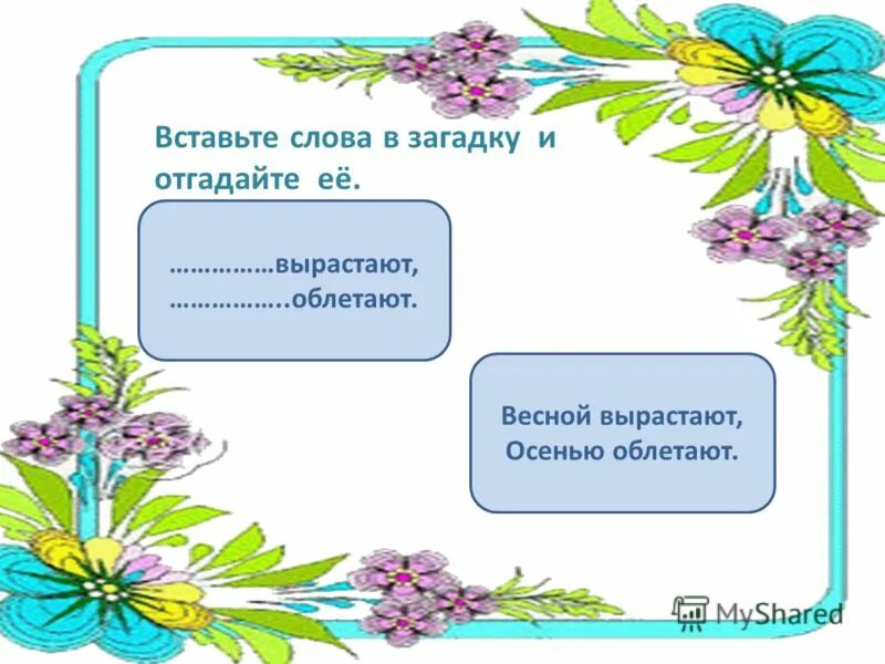 Вырастают облетают загадка. Долговяз в землю. Весной вырастают осенью облетают. Долговяз увяз загадка.