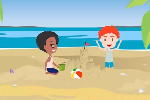 Go to the seaside. At the seaside. at the beach flashcards for kids. картинка go to the seaside. seaside for kids.