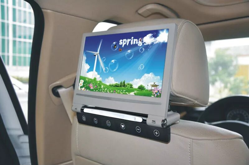 Подголовники с монитором купить. DVD Player на подголовник автомобиля. Headrest car DVD Player 9. Автомобильный двд плеер с монитором на подголовник. Хс90 двд проигрыватель с мониторами в подголовниках.