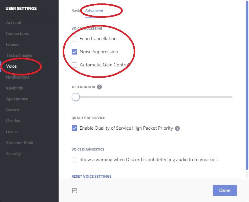 Disable gain control