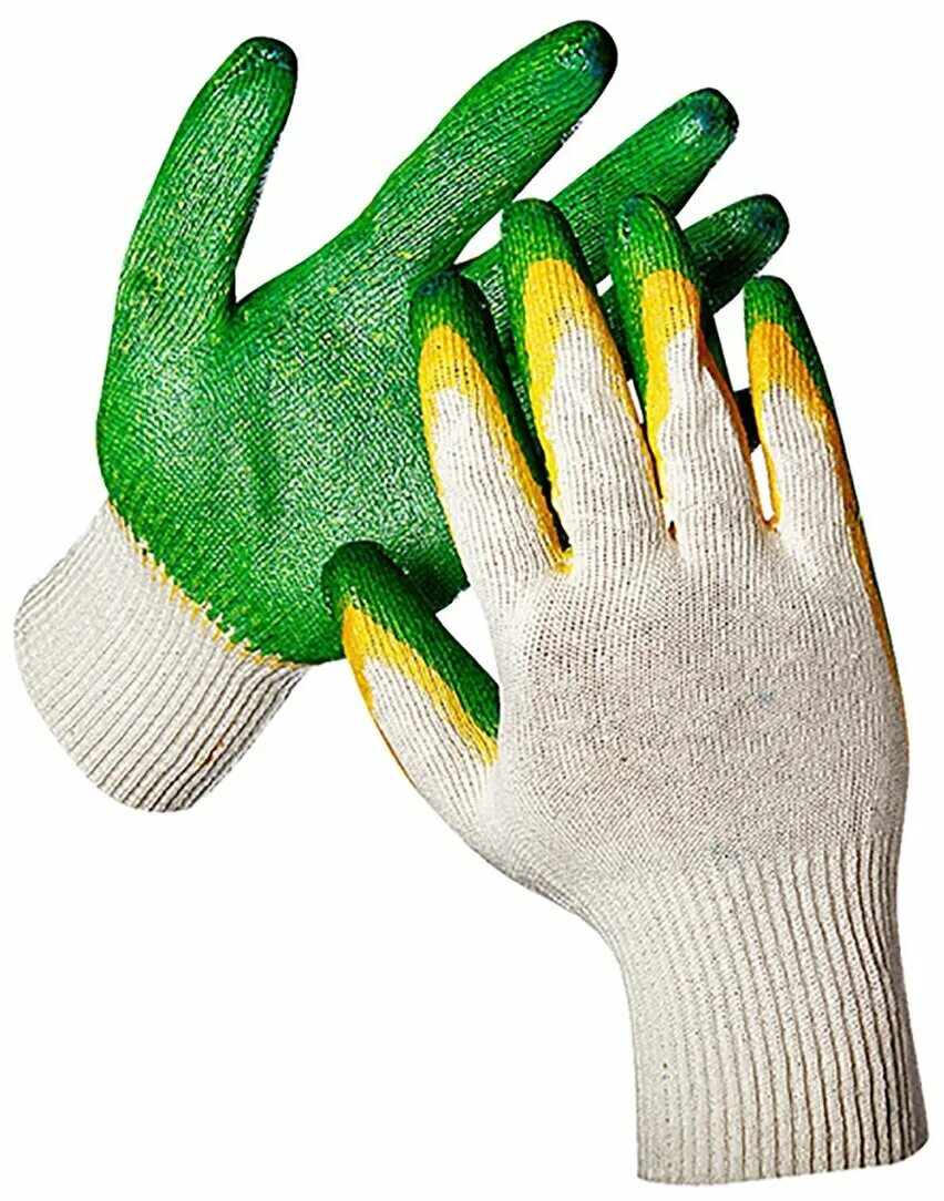 Строительные перчатки купить. Перчатки с двойным обливом СВС. Перчатки трикотажные с 2-м латексным обливом зеленые. "Перчатки "двойной облив" СВС (100пар)". Перчатки рабочие хб с 2 латексным обливом.