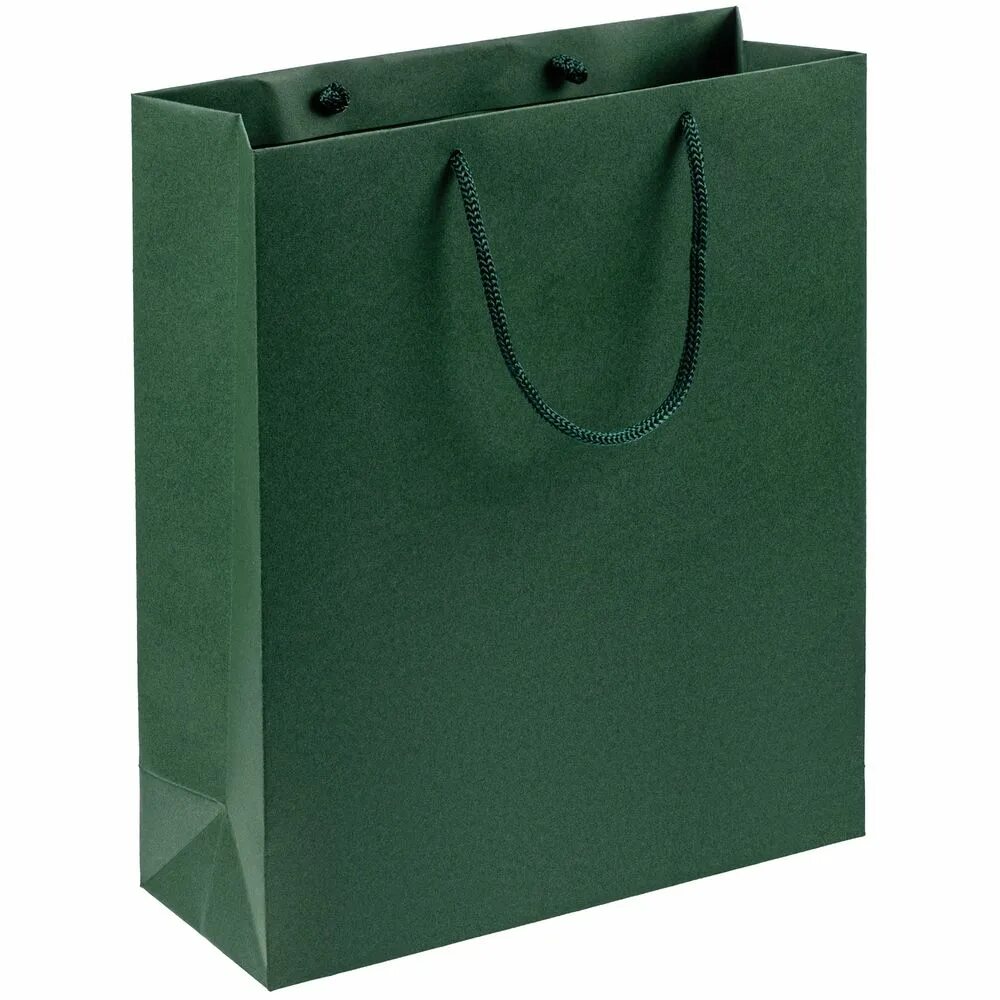 Дизайнерского картона Eurocolor 270 г/м².. Пакет бумажный. Зеленый пакет. Пакет подарочный (бумажный).