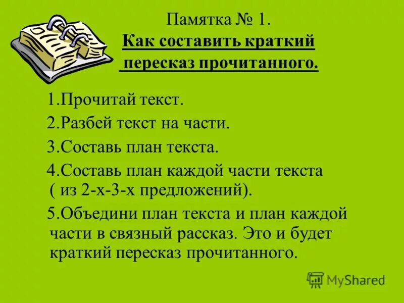 Что такое краткое содержание