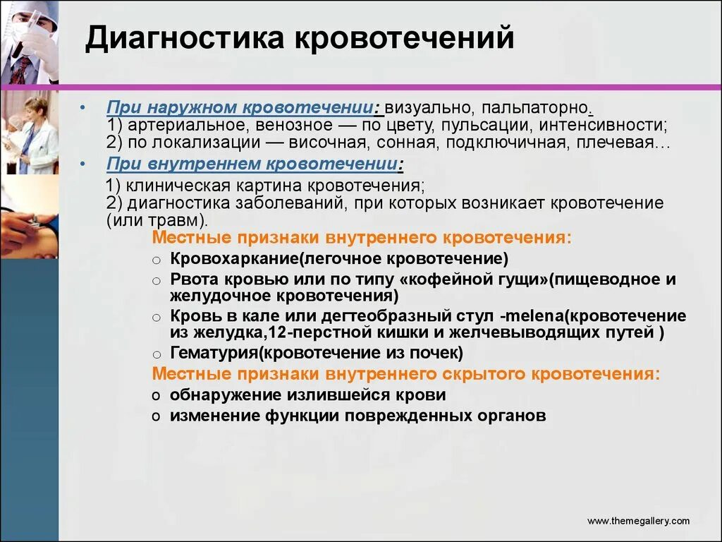 Методы диагностики кровотечений. Диагностика внутреннего кровотечения. Обследование при кровотечении. Диагностика при кровотечении.