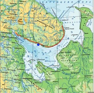 Покажи где находится белое море