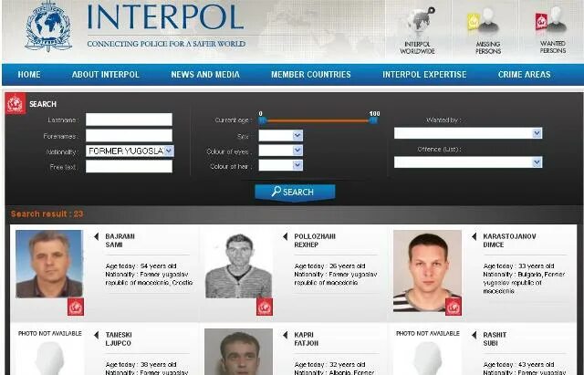База данных Интерпола. БД Интерпол. Интерпол список разыскиваемых. Интерпол розыск.