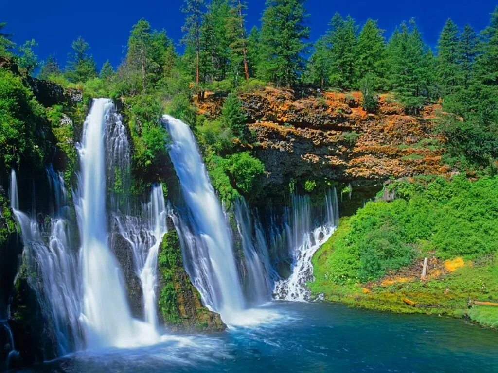 Красивые пейзажи с водопадами. Каскад водопадов. Тип водопада каскад. 3. 4,5%.