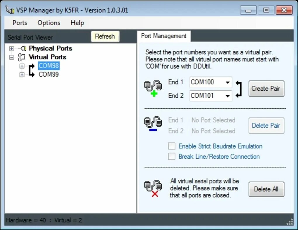 Port emulation. Port emulation
