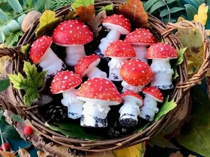 Грибочки из зефира