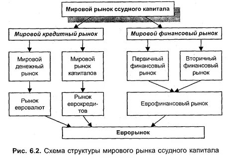 Виды международного рынка капитала
