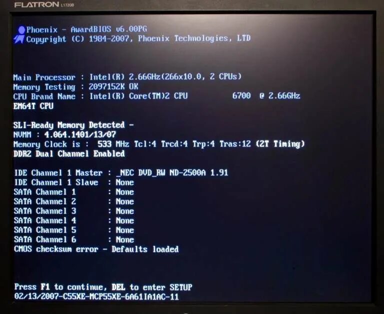 Cmos load. Ошибка cmos при загрузке компьютера. bios checksum error. cmos checksum error defaults loaded. ошибка cmos checksum error.
