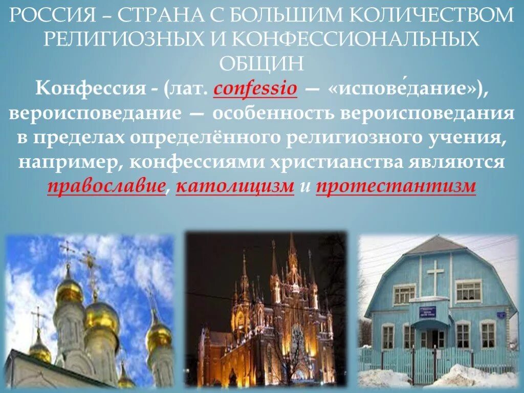 Что такое конфессия в религии. Традиционные религии и конфессии России. Конфессия примеры. Презентация конфессии в России.