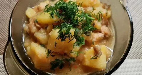Классический рецепт тушеной картошки с курицей