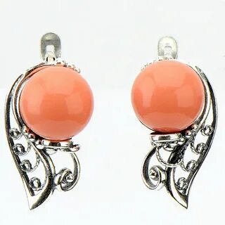 Коралловые сережки