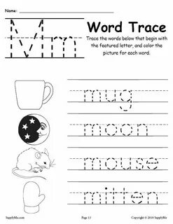 Letter m writing