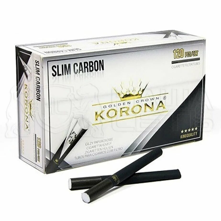 Купить гильзы 6.5 для сигарет. Гильзы сигаретные Korona Slim Carbon 120. Гильзы для сигарет Korona Slim 6.5 мм. Гильзы для сигарет слим 6.5 мм. Гильзы сигаретные Korona 1000.