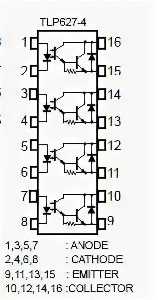 Пример схемы с tlp627 TLP627 даташит Toshiba Semiconductor техническое описание радиодетали, PROGRAMMA