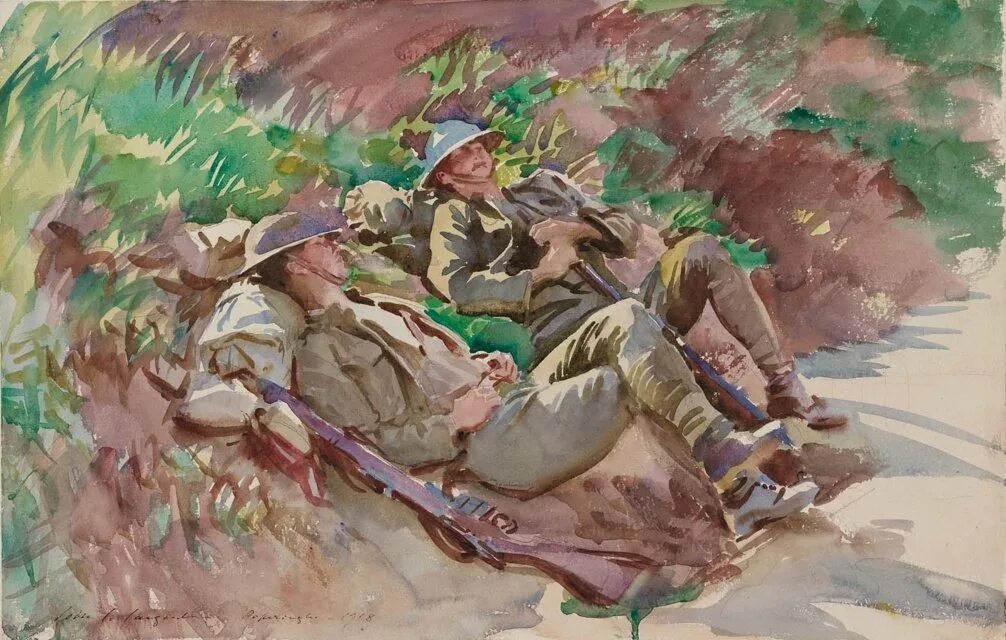 Картина художника на тему войны. Сарджент солдаты. John Singer Sargent военные. Сарджент художник акварель.