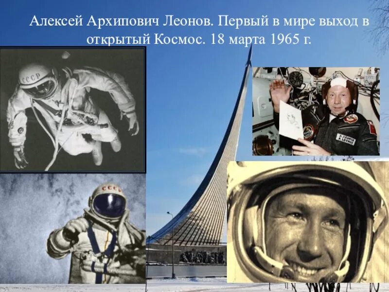 Человек совершивший первый выход в открытый космос. Первый выход в космос Леонов 1965г.