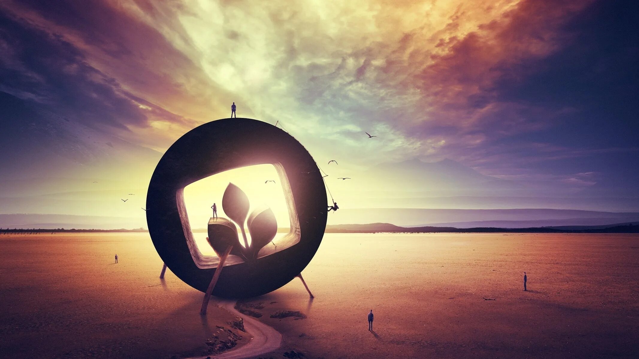 человек в космосе арт. абстракция люди. абстрактные рисунки. креативные обои на рабочий стол. ум и сердце.