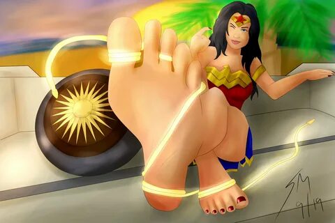 Wonder woman foot worship