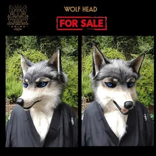 Slideshow realistic wolf costume for sale.