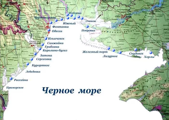 Карта россии побережье черного. Карта побережья чёрного моря с городами и поселками Россия. Карта побережья черного моря Украина. Карта Юга России черное море. Побережье Украины черное море карта побережья подробная.