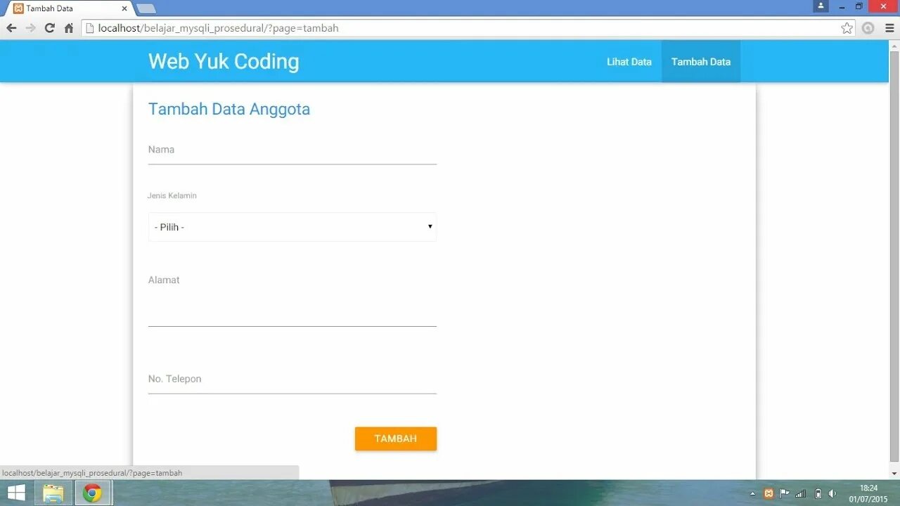 Mysqli class php. Php crud.