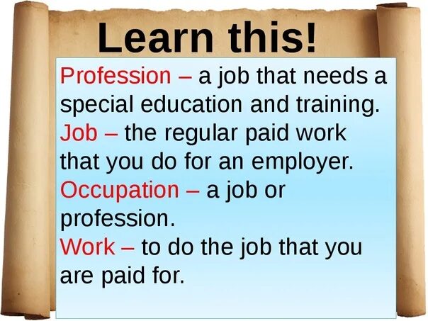 Do one s job. Job для презентации. Talking about jobs and work презентация. Job Profession разница. Speaking about Professions.