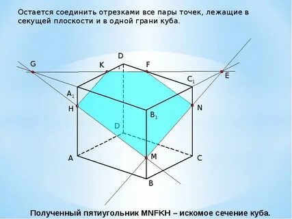 Сечения куба 10 класс задания