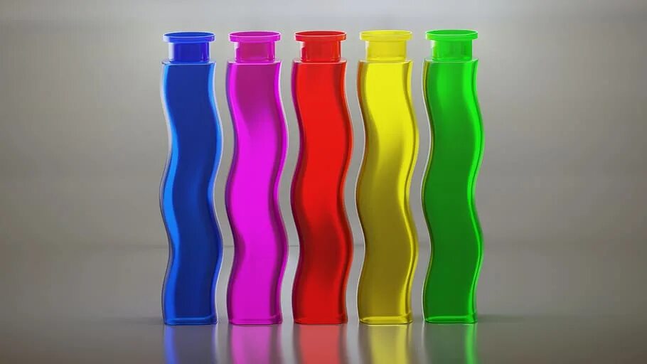 Coloured bottles