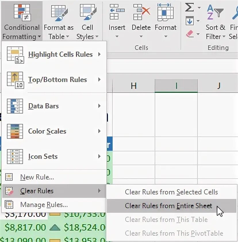 Conditional formatting excel. Excel remove conditional formatting. excel conditional formatting formula. custom formating if excel.